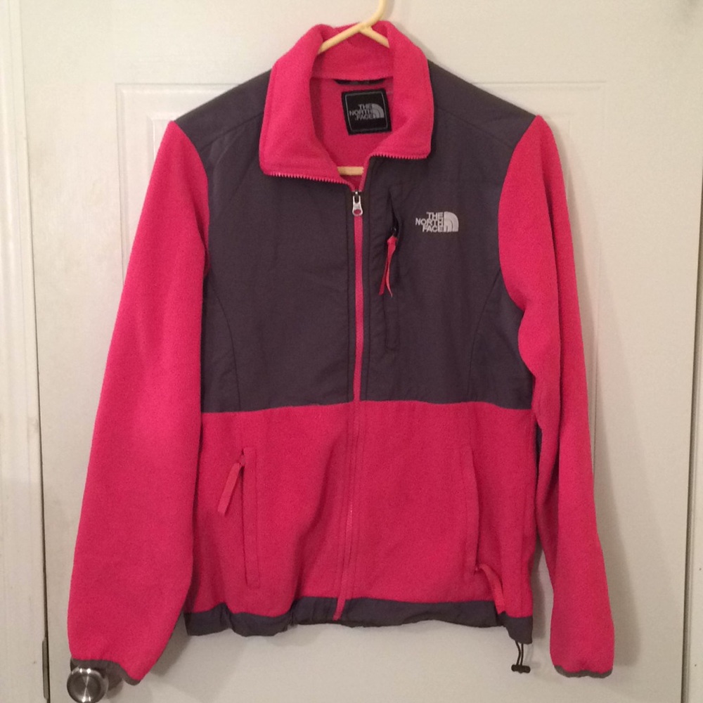 Pink and gray the north face jacket women’s large